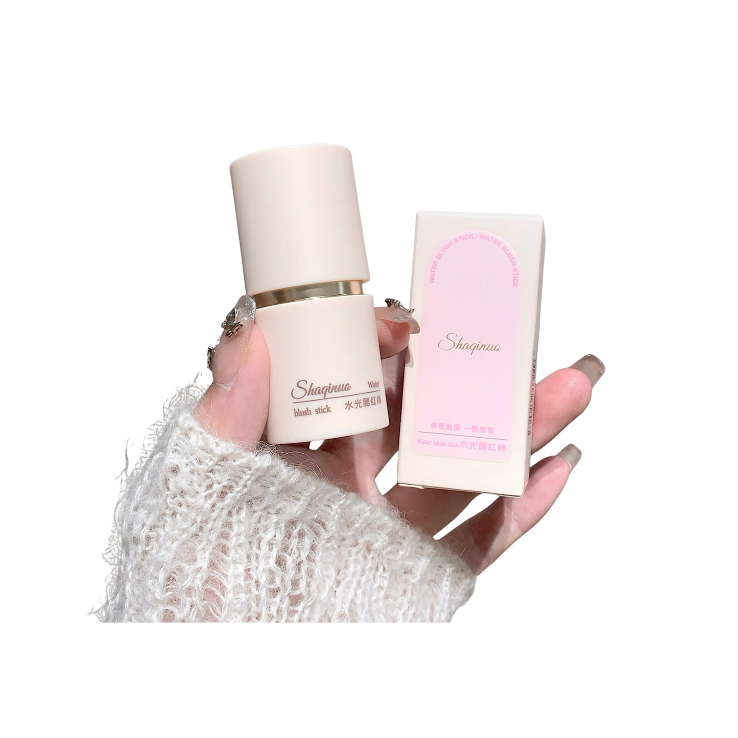 Water Blush Stick SHAQINUO Custom OEM Customizable Formula Long Lasting Non Greasy Quick Drying Hydra Glow Cream Blush Stick